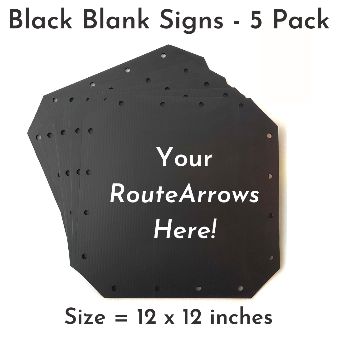 Blank Signs (12"x12") - 5 Packs - Black & White