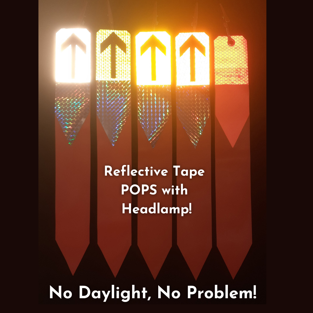 NEW! TrailFLECTIV Ribbons - 5 Packs - Reflective Hi-Viz Trail Markers