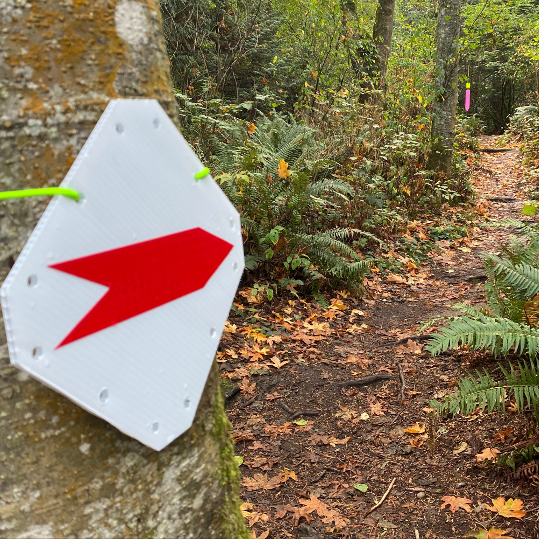 Trail Signs (8"x8") - 5 Packs - Reflective & Non-Reflective Arrows!