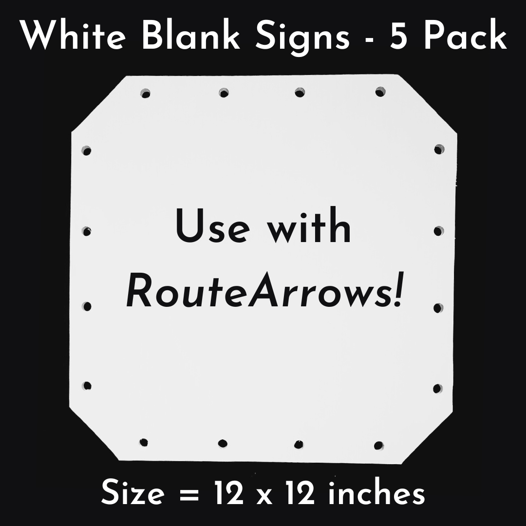 Blank Signs (12"x12") - 5 Packs - Black & White