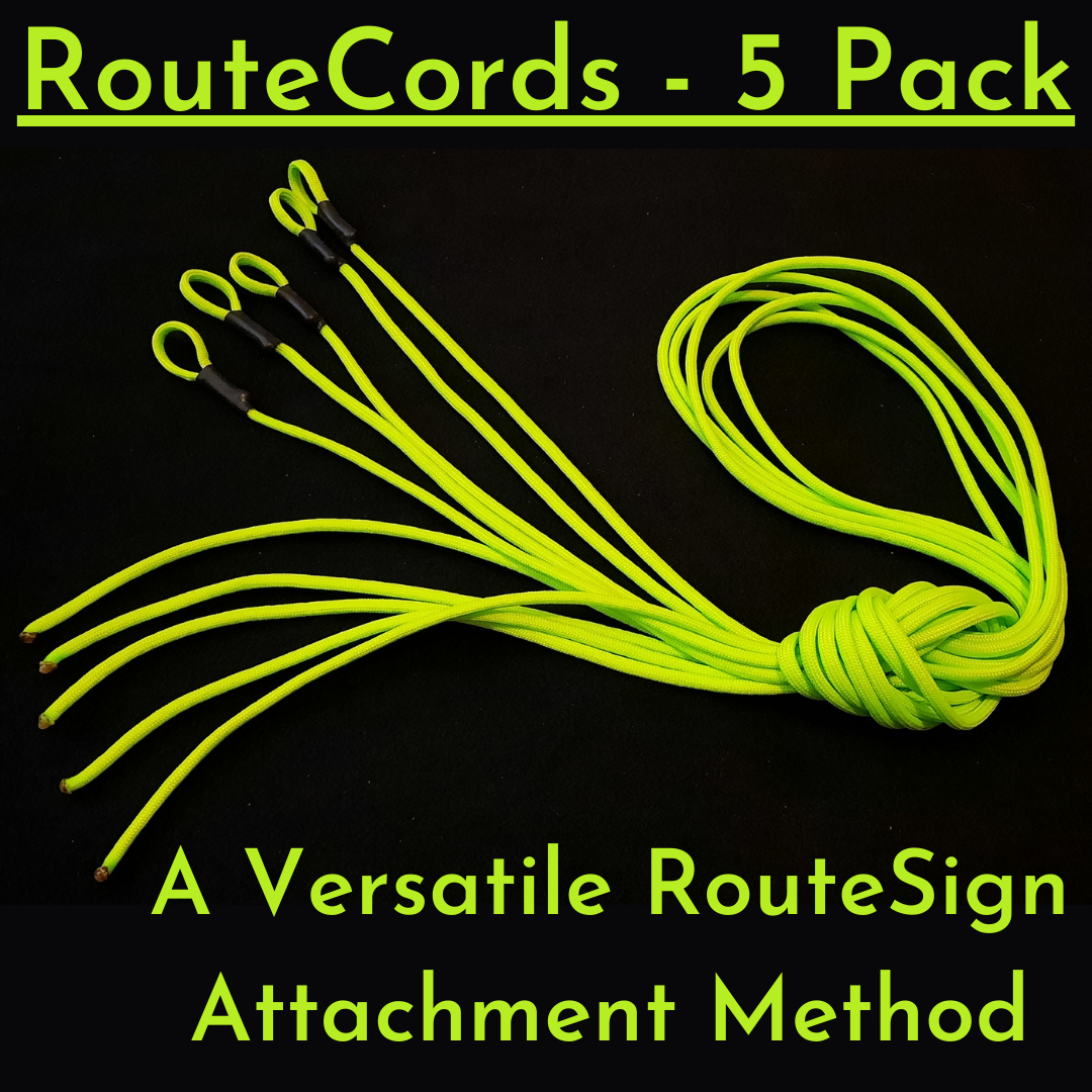 Attach RouteSigns with: RouteCords (57") & Reusable ZipTies (8"/14")