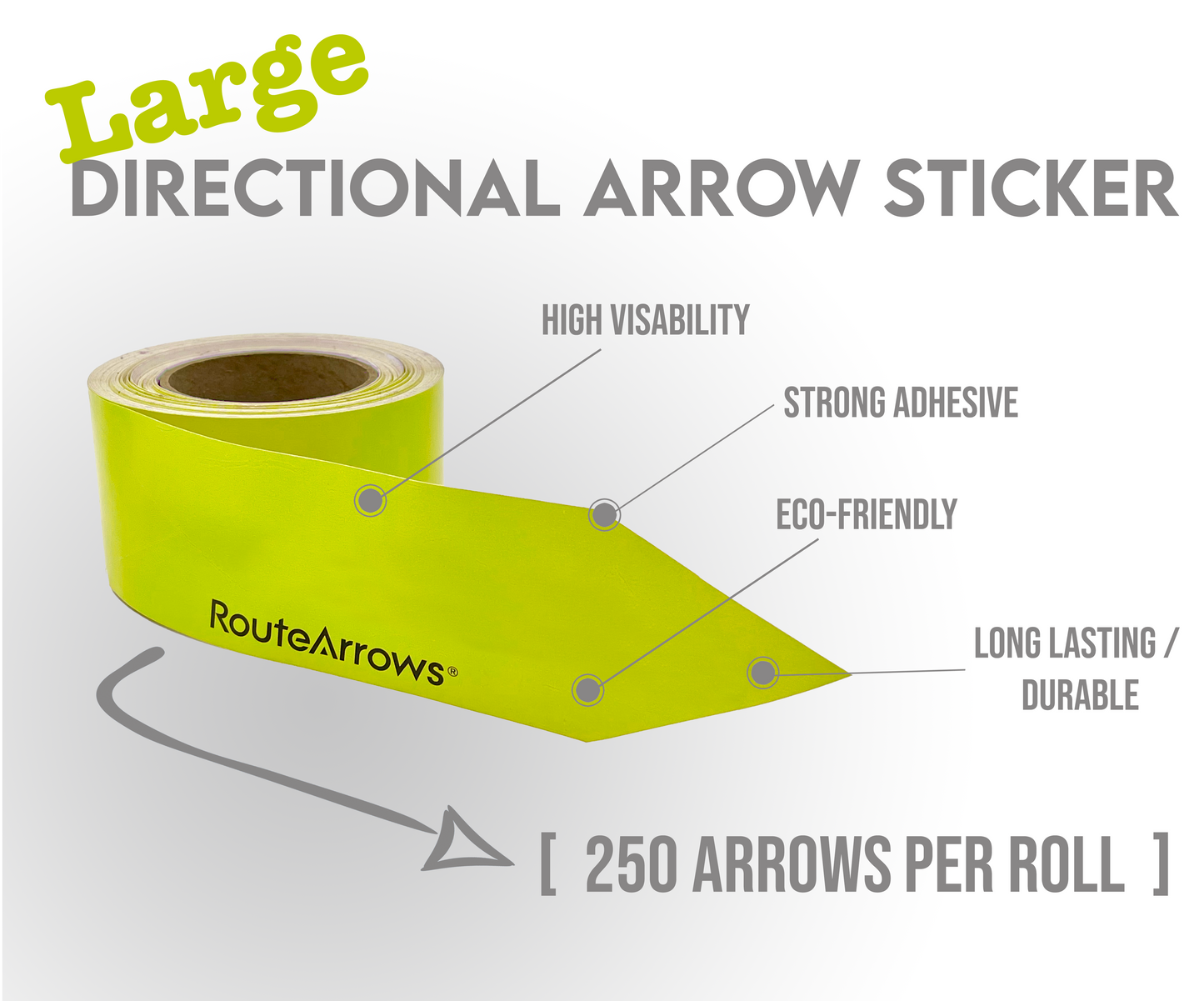 Want FREE SAMPLES of RouteArrows? 10 Hi-Viz Colors! Just CONTACT US!