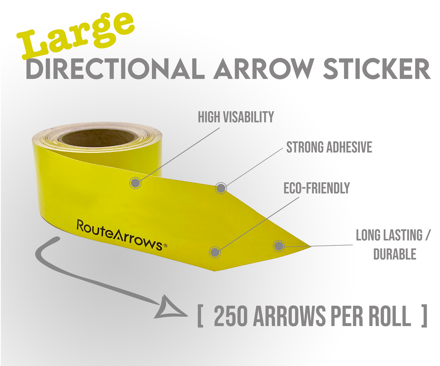 Want FREE SAMPLES of RouteArrows? 10 Hi-Viz Colors! Just CONTACT US!