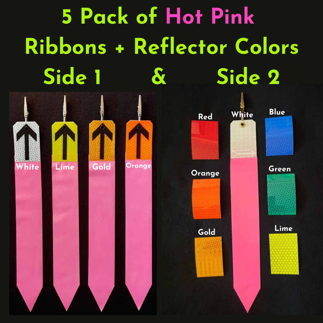 TrailFLECTIV Ribbons - 5 Packs - Reflective Hi-Viz Trail Markers