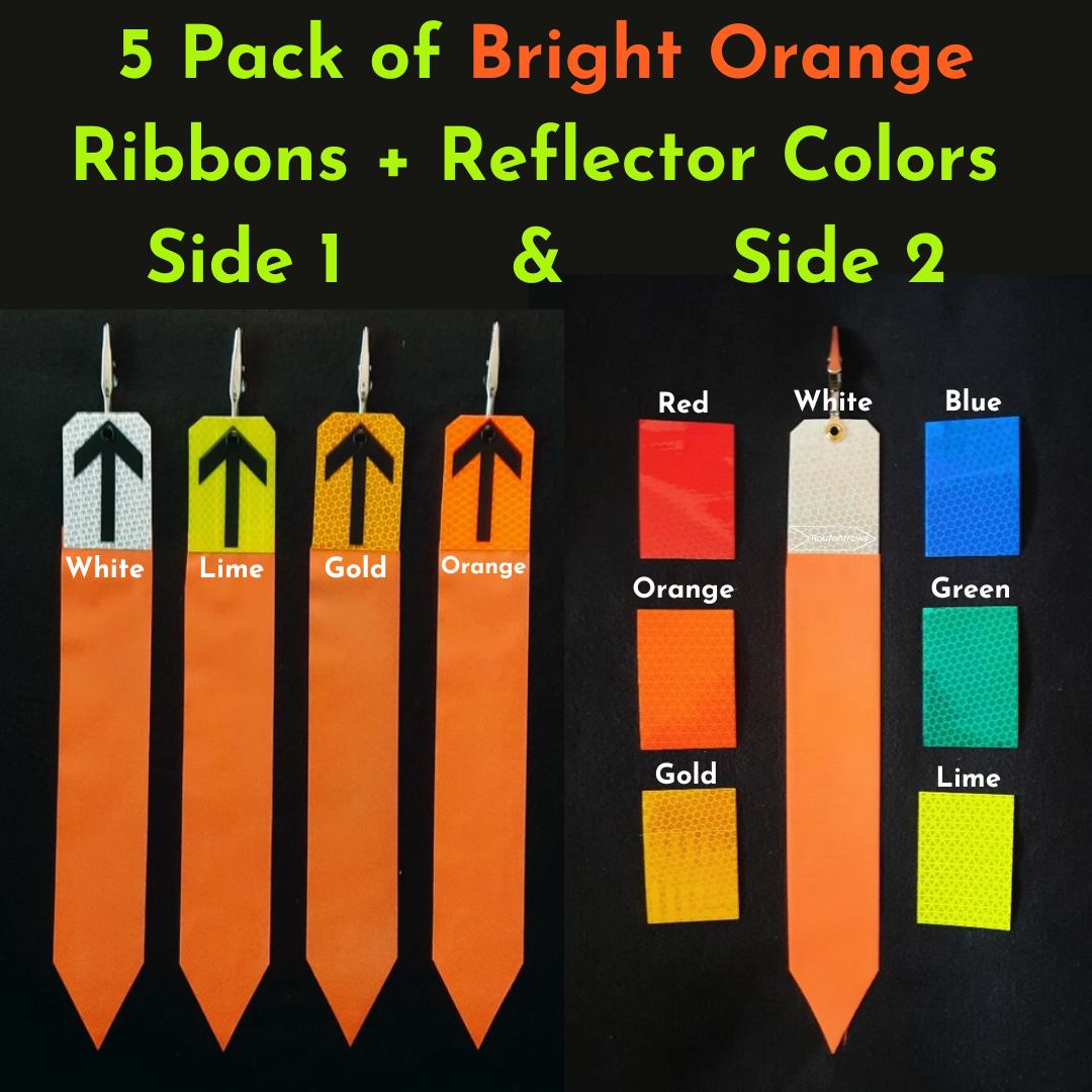 TrailFLECTIV Ribbons - 5 Packs - Reflective Hi-Viz Trail Markers