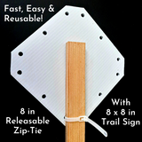 Attach RouteSigns with: RouteCords (57") & Reusable ZipTies (8"/14")