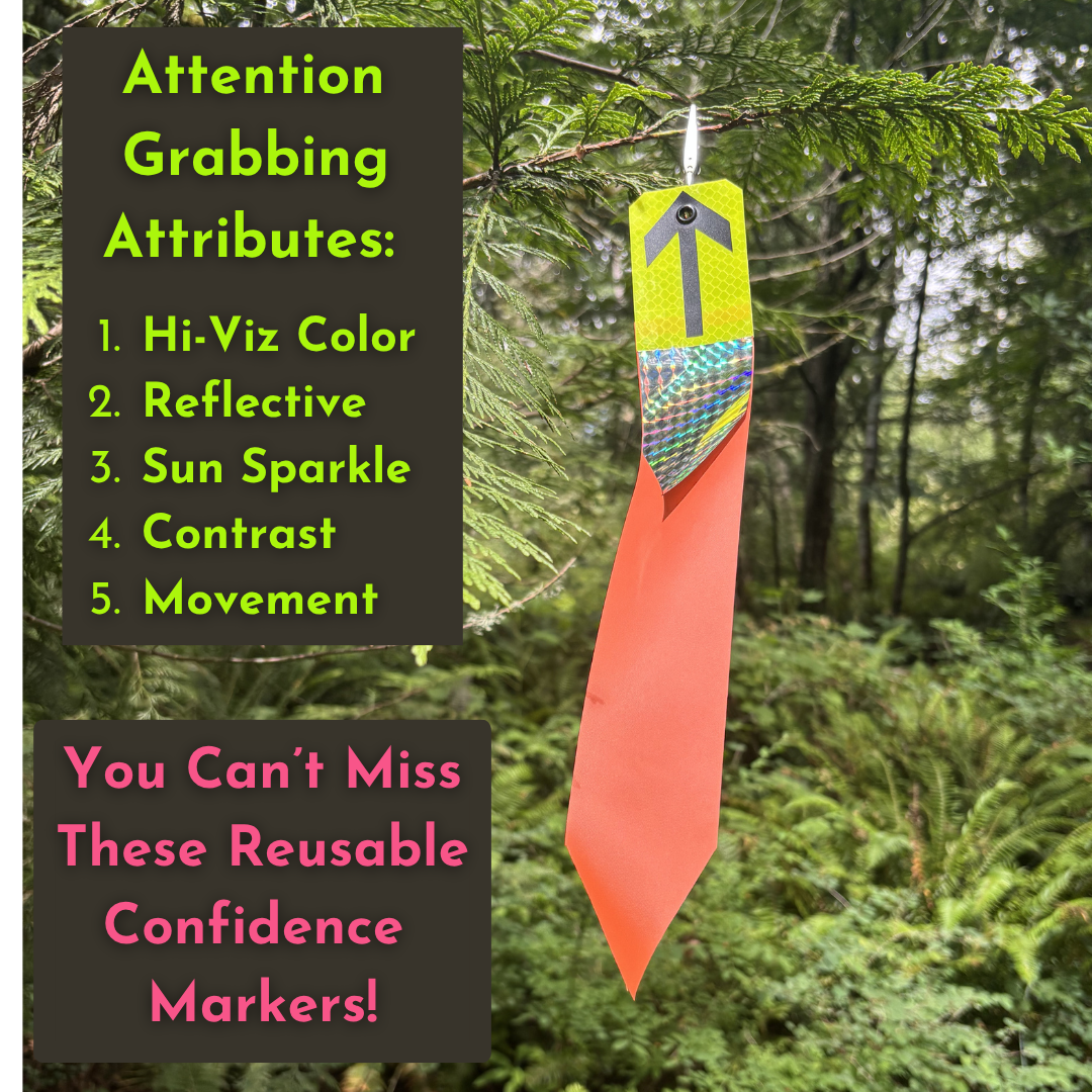 NEW! TrailFLECTIV Ribbons - 5 Packs - Reflective Hi-Viz Trail Markers