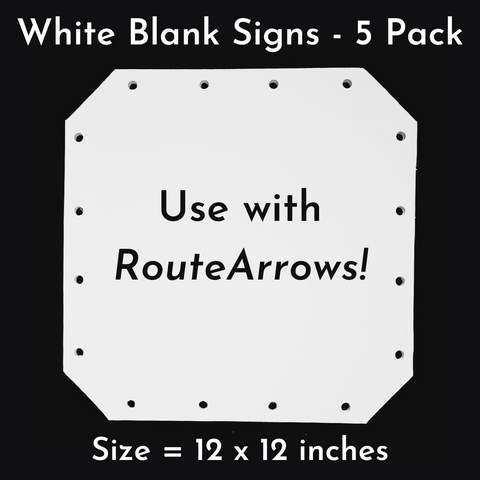 NEW! White Blank Signs - 5 Pack