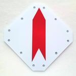 Trail Signs - 5 Packs - WHITE Signs w/ Reflective or Non-Reflective Arrows!