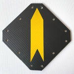 Trail Signs - 5 Packs - BLACK Signs w/ Reflective or Non-Reflective Arrows!