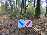Trail Signs - 5 Packs - WHITE Signs w/ Reflective or Non-Reflective Arrows!